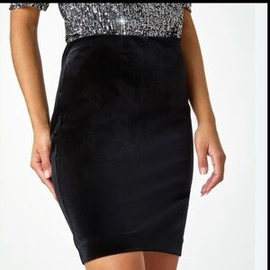 Angelica Junior -Black Velvet Skirt